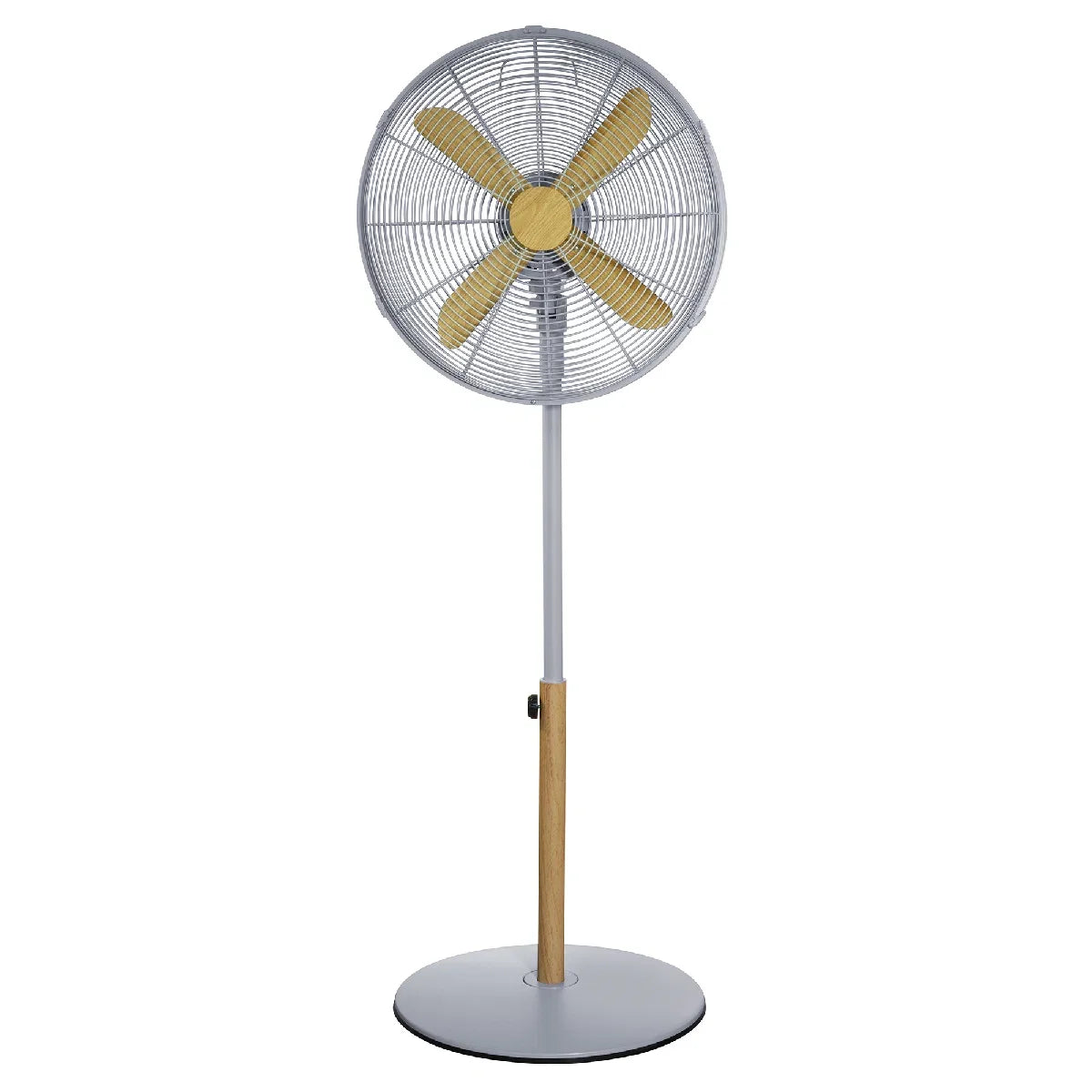 Russell Hobbs RHMPF1601WDG 16” Scandi Pedestal Fan in Grey and Wood Effect