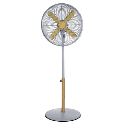 Russell Hobbs RHMPF1601WDG 16” Scandi Pedestal Fan in Grey and Wood Effect