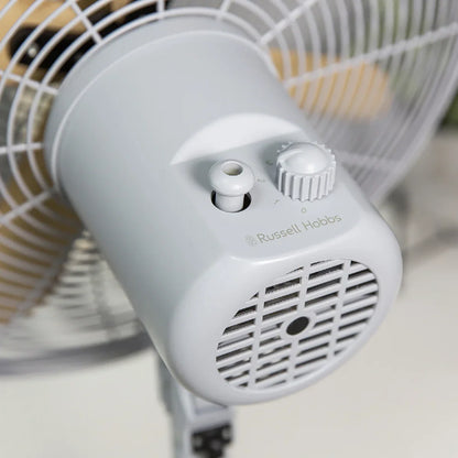 Russell Hobbs RHMPF1601WDG 16” Scandi Pedestal Fan in Grey and Wood Effect