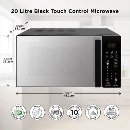 Russell Hobbs RHMT2004B 20L Touch Control Digital Microwave in Black