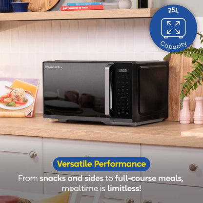 Russell Hobbs RHMT2512B 25L Digital Microwave, Black