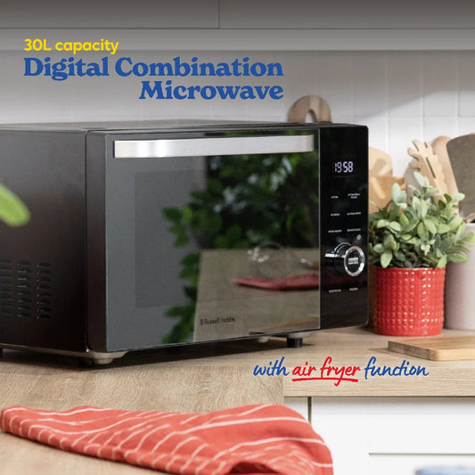Russell Hobbs® RHMT3001B, 30L 4-in-1 Touch Control Digital Combination Microwave in Black