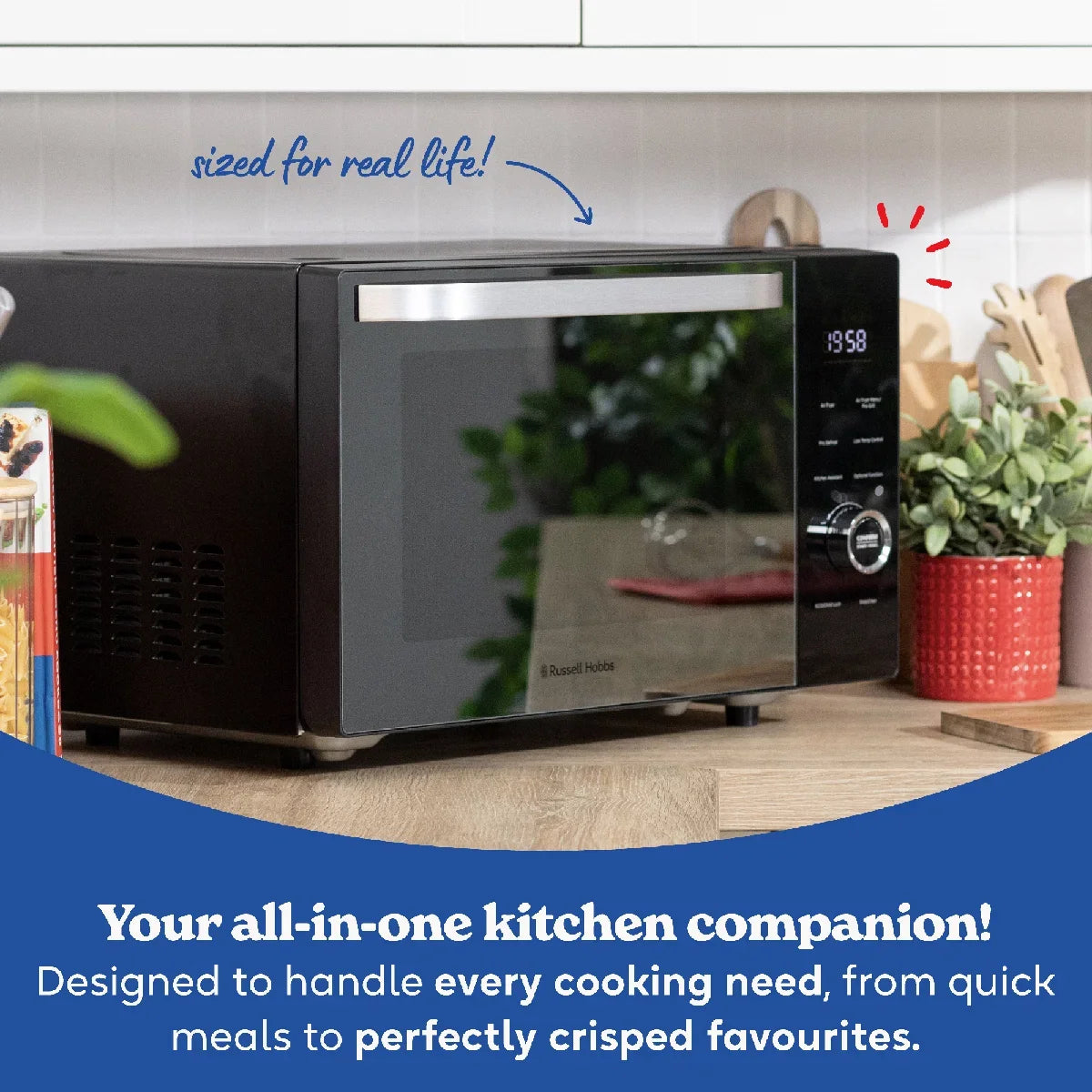 Russell Hobbs® RHMT3001B, 30L 4-in-1 Touch Control Digital Combination Microwave in Black