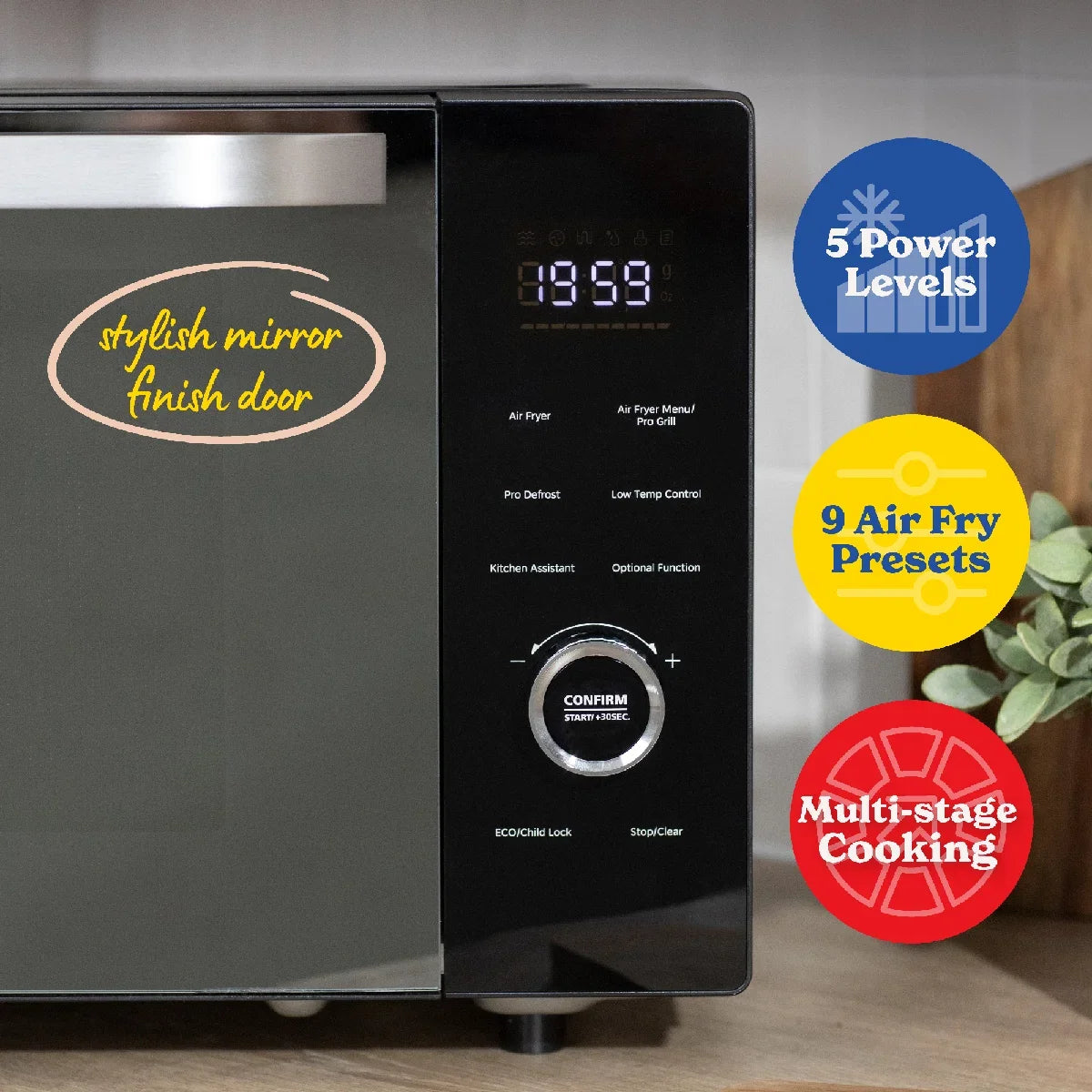 Russell Hobbs® RHMT3001B, 30L 4-in-1 Touch Control Digital Combination Microwave in Black