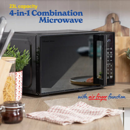 Russell Hobbs® RHMTAF2302B 23L 4-in-1 Touch Control Digital Combination Microwave with Air Fryer Function in Black