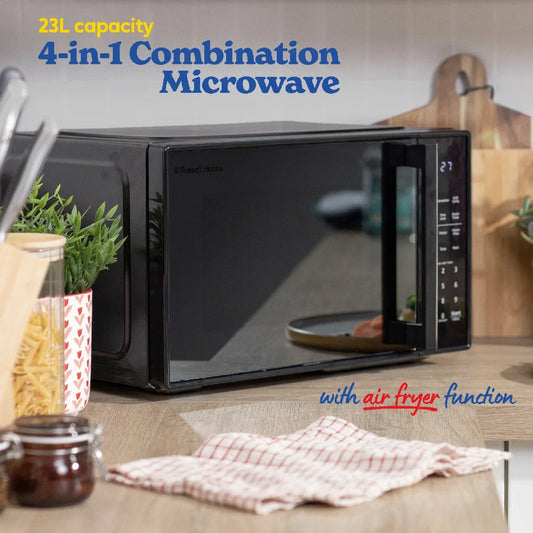 Russell Hobbs® RHMTAF2302B 23L 4-in-1 Touch Control Digital Combination Microwave with Air Fryer Function in Black