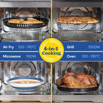 Russell Hobbs® RHMTAF2302B 23L 4-in-1 Touch Control Digital Combination Microwave with Air Fryer Function in Black