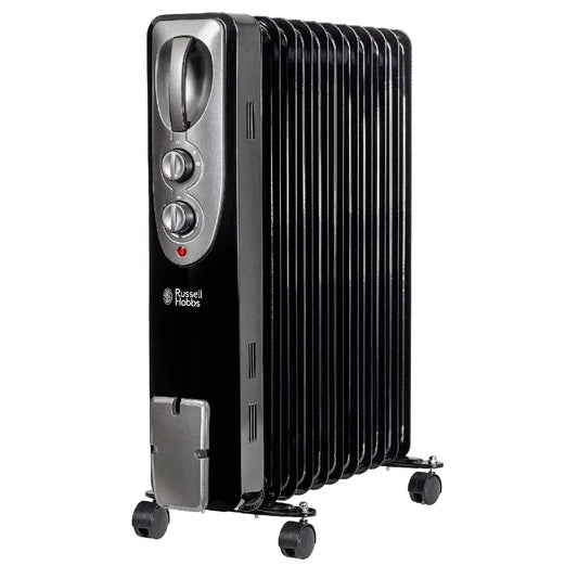 Russell Hobbs RHOFR1106B 2.5kW 11-fin Oil Filled Radiator in Black