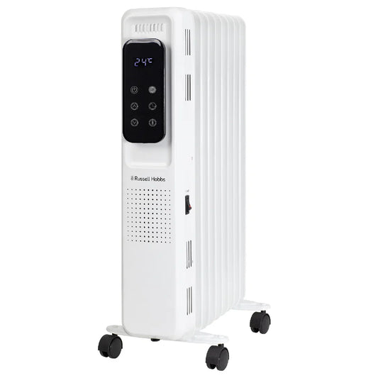 Russell Hobbs RHOFR2009-D 2kW Digital Touch Control 9-fin Oil Filled Radiator in White