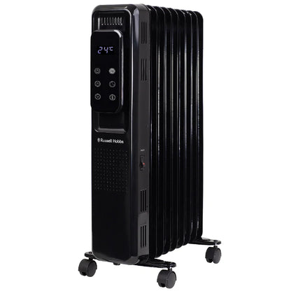 Russell Hobbs RHOFR2009B-D 2kW Digital Touch Control 9-fin Oil Filled Radiator in Black