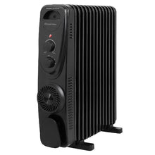 Russell Hobbs® RHOFR2403B, 2.5kW 13 Fin Manual Oil Filled Radiator with 400W Turbo Fan in Black