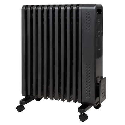 Russell Hobbs® RHOFR2500-M-D, 2.5kW 11 Fin Digital Oil Filled Radiator with M-Shaped Fins, Touch Control and Remote in Graphite