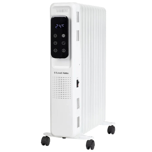 Russell Hobbs RHOFR2521-D 2.5kW Digital Touch Control 11-fin Oil Filled Radiator in White