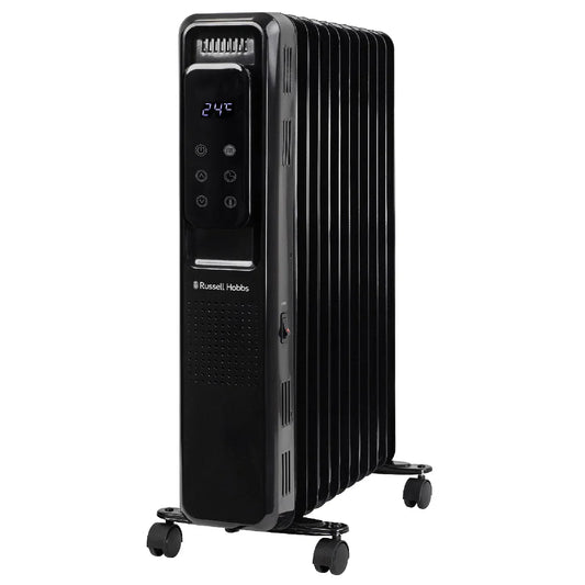 Russell Hobbs RHOFR2521B-D 2.5kW Digital Touch Control 11-fin Oil Filled Radiator in Black