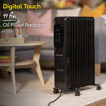 Russell Hobbs RHOFR2521B-D 2.5kW Digital Touch Control 11-fin Oil Filled Radiator in Black