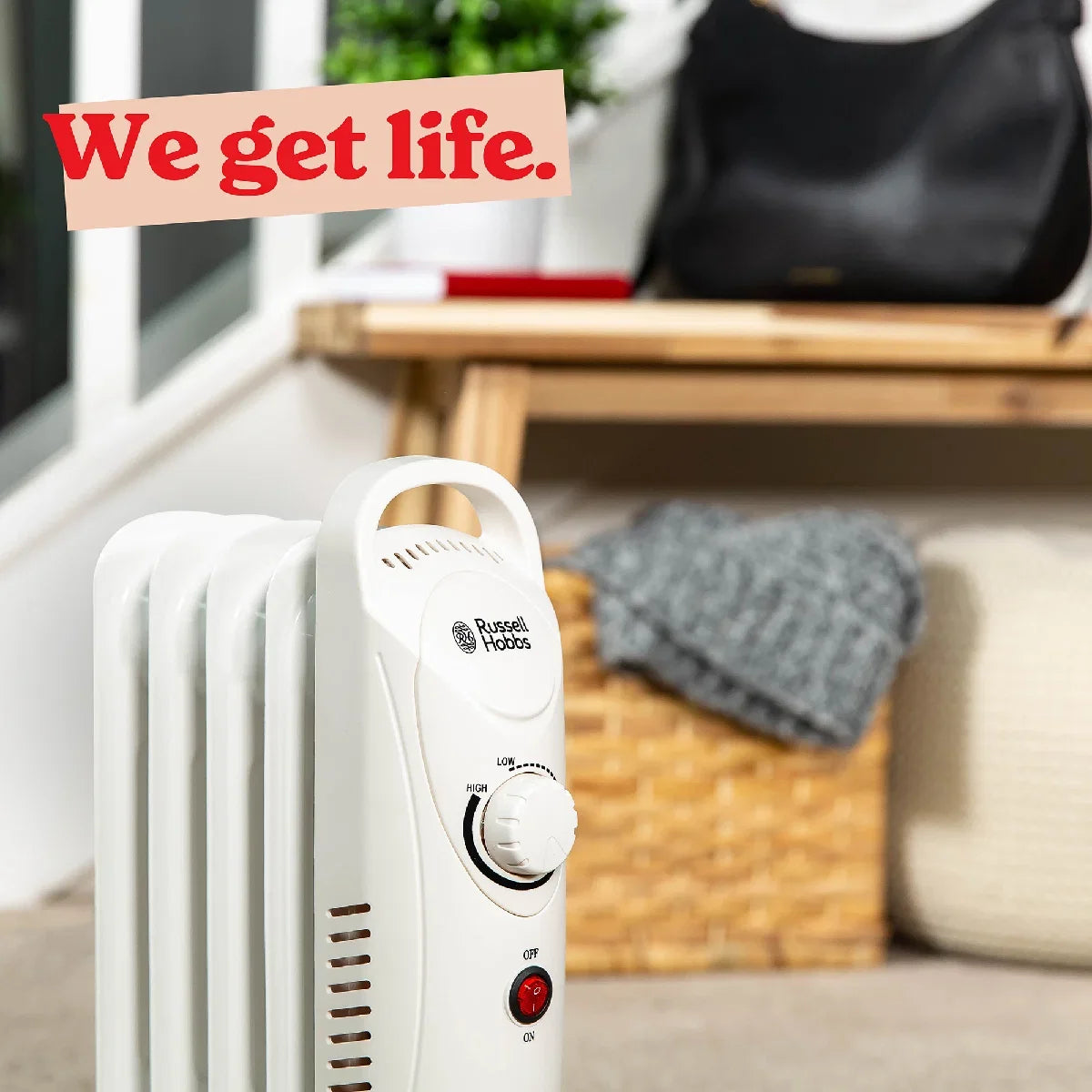 Russell Hobbs RHOFR3001 5 Fin Oil Filled Radiator in White