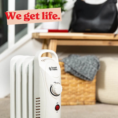 Russell Hobbs RHOFR3001 5 Fin Oil Filled Radiator in White