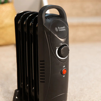 Russell Hobbs RHOFR3001 5 Fin Oil Filled Radiator in Black