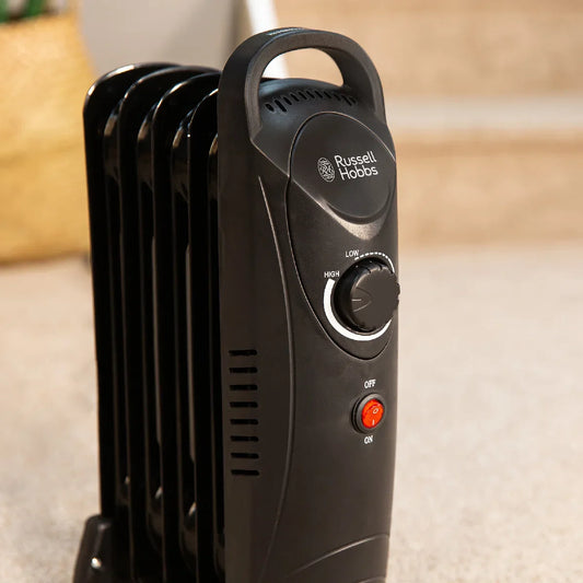 Russell Hobbs RHOFR3001 5 Fin Oil Filled Radiator in Black