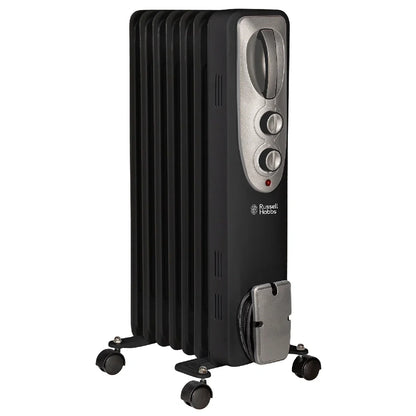 Russell Hobbs RHOFR5001B 1.5kW Oil Filled Radiator, 7 Fin, Black