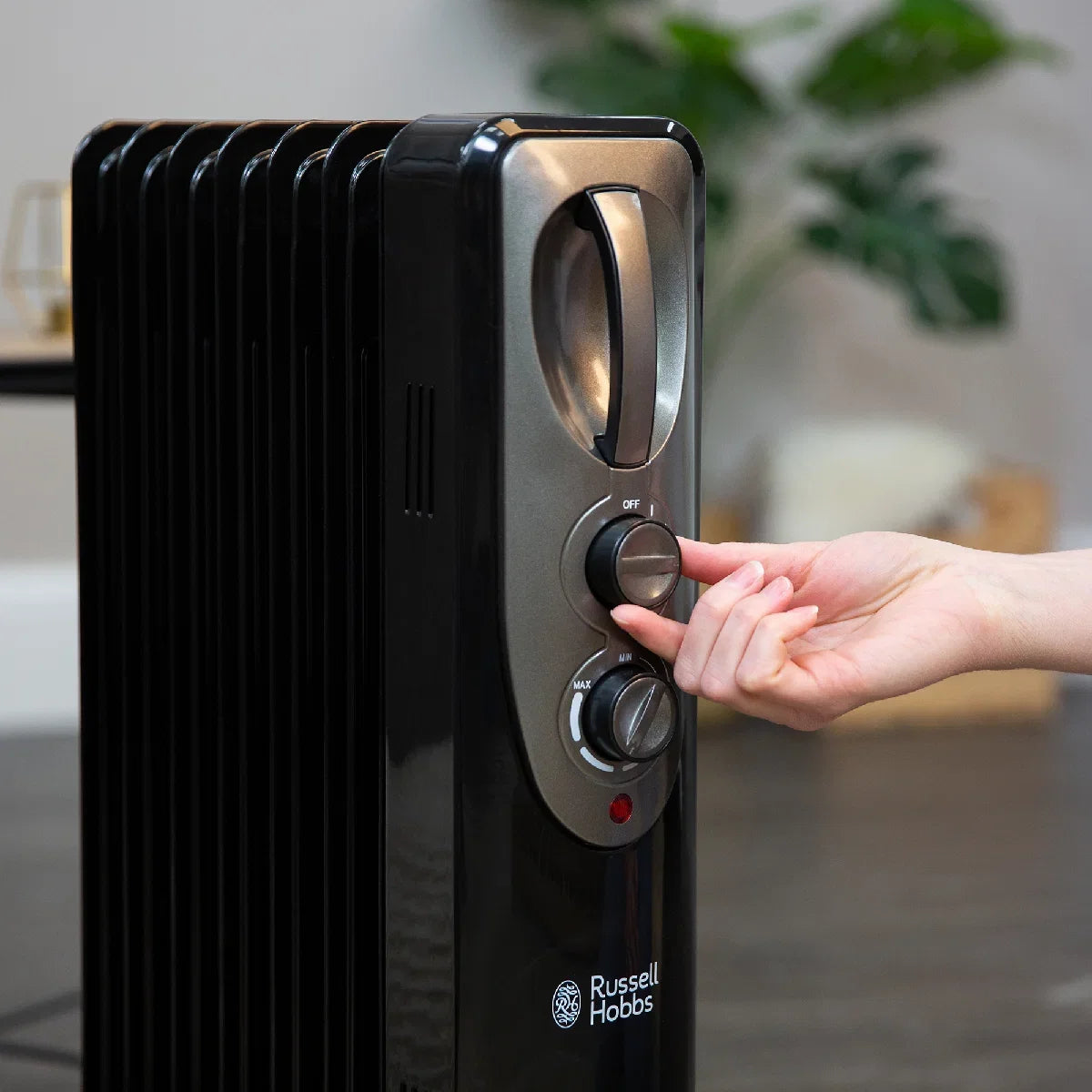 Russell Hobbs RHOFR5001B 1.5kW Oil Filled Radiator, 7 Fin, Black