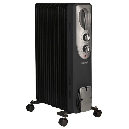 Russell Hobbs RHOFR5002B 2kW Oil Filled Radiator, 9 Fin, Black