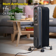 Russell Hobbs RHOFR7004A 1.5kW 7-fin Oil Filled Radiator in Matt Anthracite