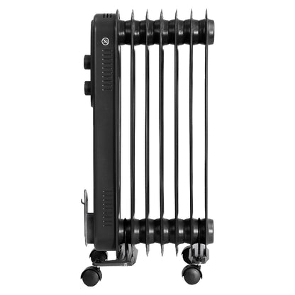 Russell Hobbs RHOFR7004B 1.5kW 7-fin Oil Filled Radiator in Matt Black
