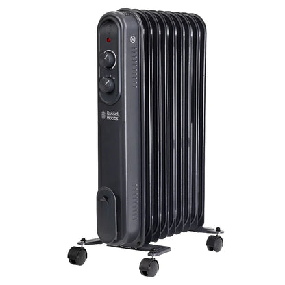 Russell Hobbs RHOFR9004A 2kW 9-fin Oil Filled Radiator in Matt Anthracite