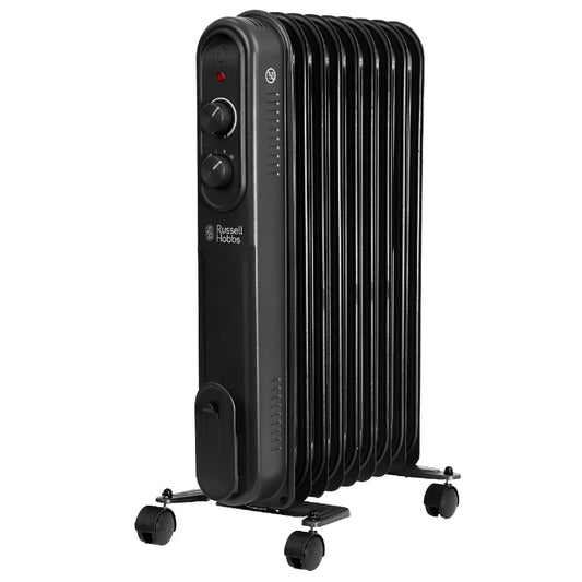 Russell Hobbs RHOFR9004B 2kW 9-fin Oil Filled Radiator in Matt Black