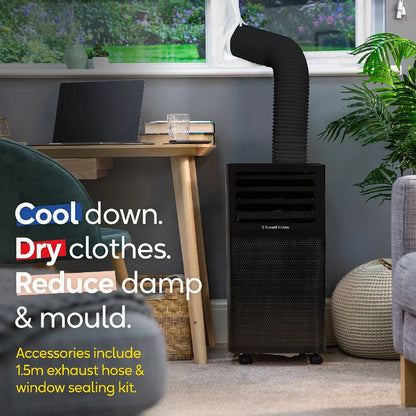 Russell Hobbs RHPAC3001B Portable Air Conditioner, Dehumidifier & Air Cooler in Black
