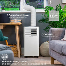 Russell Hobbs RHPAC3001 Portable Air Conditioner, Dehumidifier & Air Cooler in White