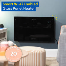 Russell Hobbs® RHPANH2006W, 2kW Smart Wi-Fi Enabled Glass Panel Heater in Black