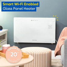 Russell Hobbs® RHPANH2006W, 2kW Smart Wi-Fi Enabled Glass Panel Heater in White