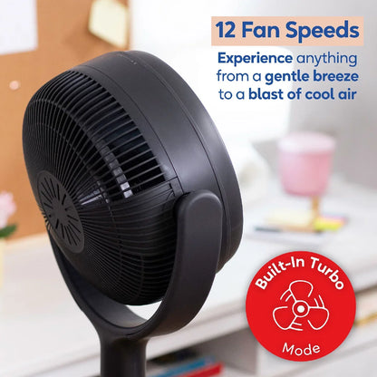 Russell Hobbs RHPCF360 Pedestal Circulator Fan in Charcoal Grey
