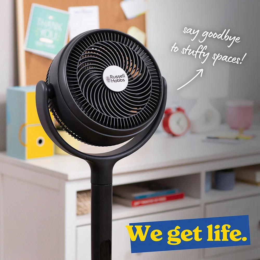 Russell Hobbs RHPCF360 Pedestal Circulator Fan in Charcoal Grey