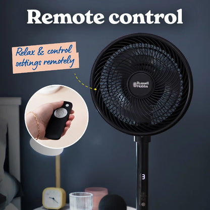 Russell Hobbs RHPCF825B 8” Pedestal Circulator Fan in Black