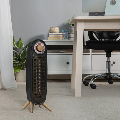 Russell Hobbs RHRETFH1002WDB Retro Tower Heater in Black & Wood