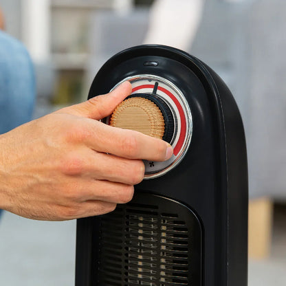 Russell Hobbs RHRETFH1002WDB Retro Tower Heater in Black & Wood