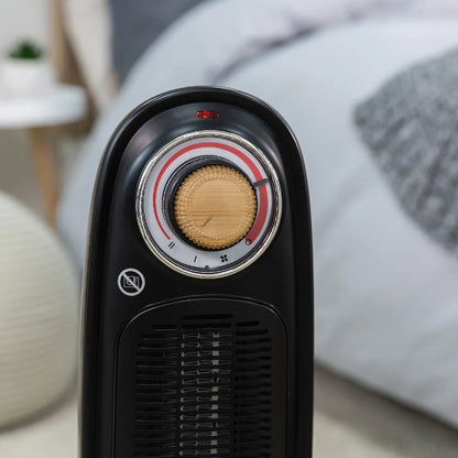 Russell Hobbs RHRETFH1002WDB Retro Tower Heater in Black & Wood