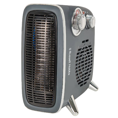 Russell Hobbs RHRETHFH1001G Upright & Horizontal Grey Retro Fan Heater