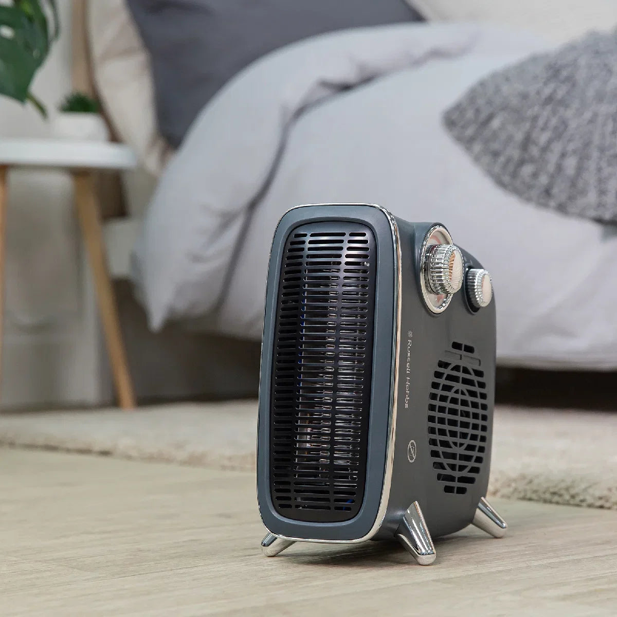Russell Hobbs RHRETHFH1001G Upright & Horizontal Grey Retro Fan Heater