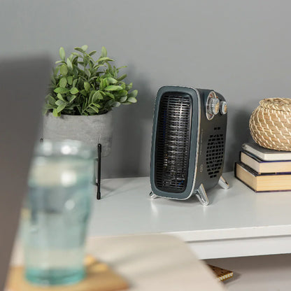 Russell Hobbs RHRETHFH1001G Upright & Horizontal Grey Retro Fan Heater