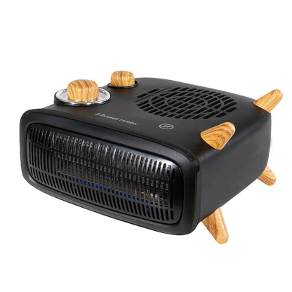 Russell Hobbs RHRETHFH1001WDB Wood & Black, Vertical & Horizontal, 1.8kW Heater, RHRETHFH1001WDB