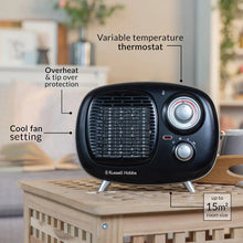 Russell Hobbs RHRETPTC2001B Retro Ceramic Heater in Black