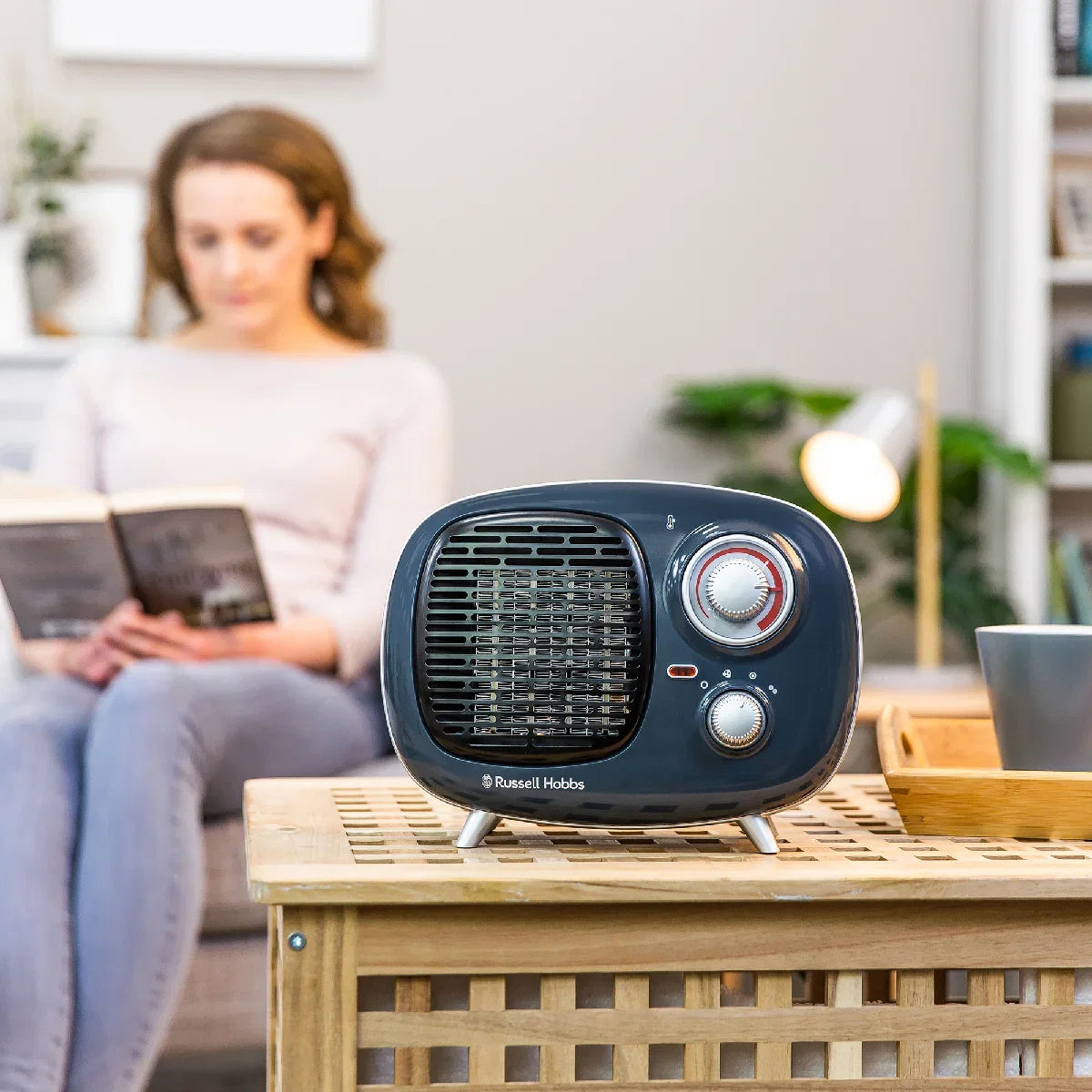 Russell Hobbs RHRETPTC2001G  Retro Ceramic Heater in Grey