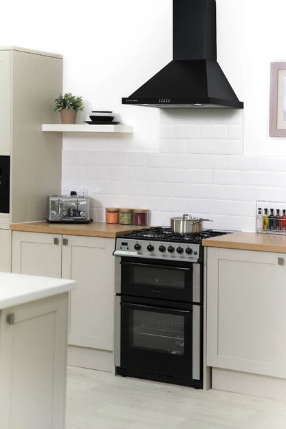 Russell Hobbs RHSCH601B-M 60cm Wide Black Chimney Cooker Hood