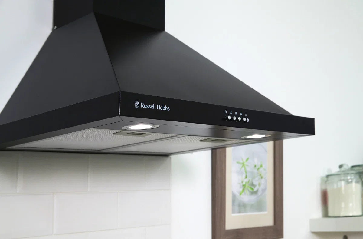 Russell Hobbs RHSCH601B-M 60cm Wide Black Chimney Cooker Hood