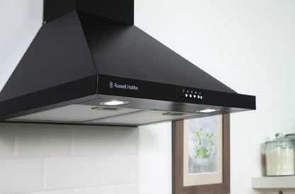 Russell Hobbs RHSCH601B-M 60cm Wide Black Chimney Cooker Hood