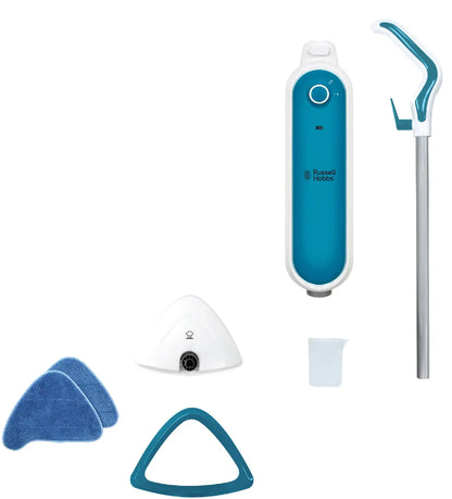 Russell Hobbs RHSM1001-G, Steam & Clean Steam Mop in White & Teal